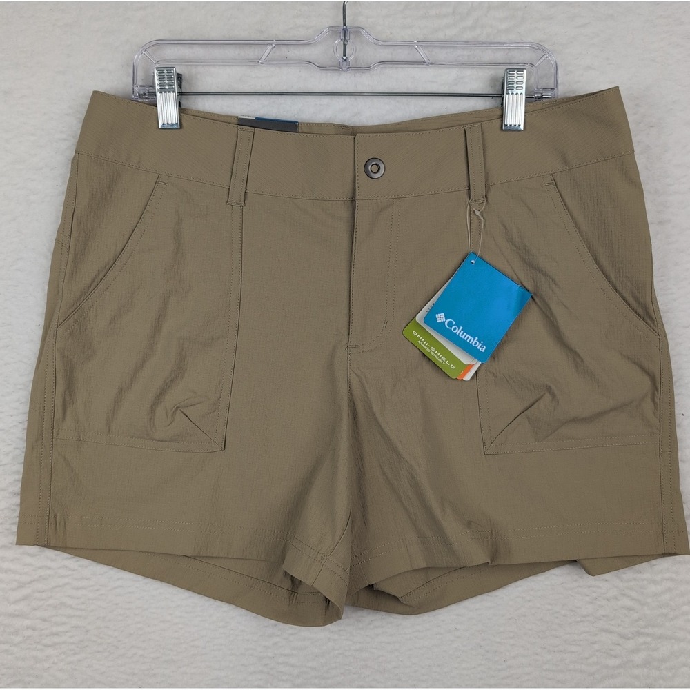 NWT Columbia Silver Ridge II Stretch Shorts Women's Size 14 Khaki Tan